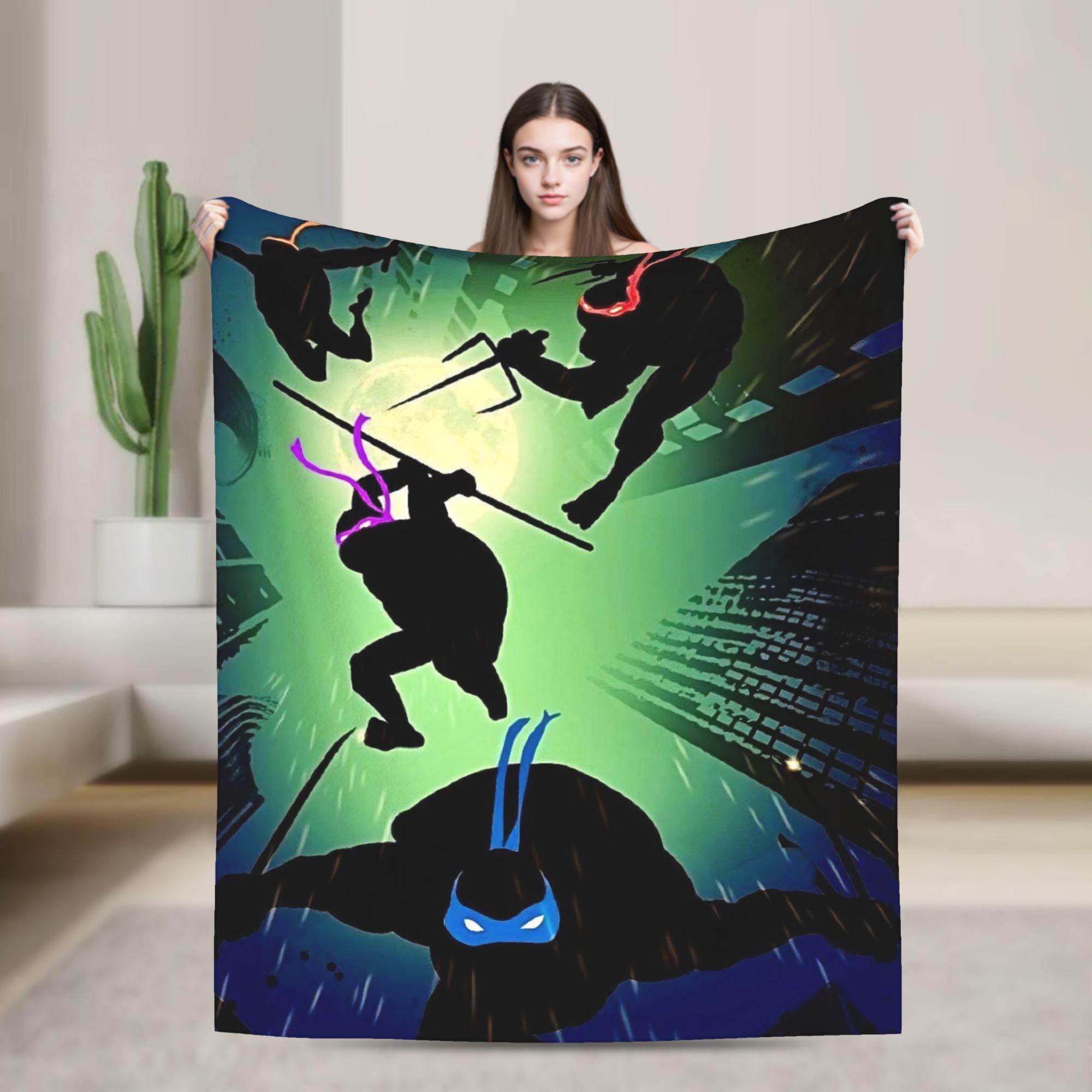 

TMNT Sun Blanket Quality Super Warm Bedding Throws Winter Travel Office Couch Chair Funny Bedspread 30x40in