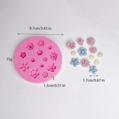 Moule à Fondant Fleur Rose Facile à Nettoyer Forme de Fleur Moules de Décoration en Chocolat DIY Silicone Décoration Moule en Silicone Argile