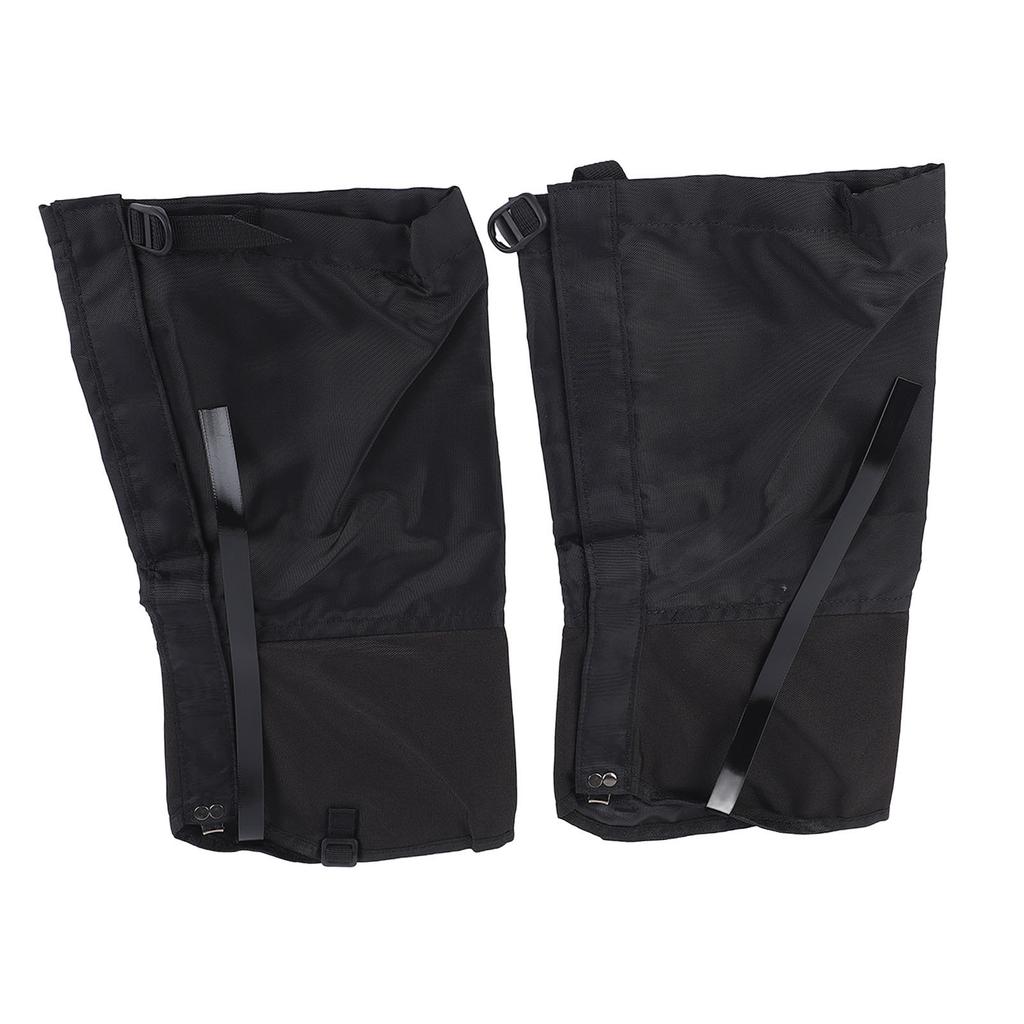 1 Pair Leg Gaiters Multifunctional Waterproof Prevent Slip Durable Adjustable Snow Boot Gaiters for Outdoor Hiking Black L