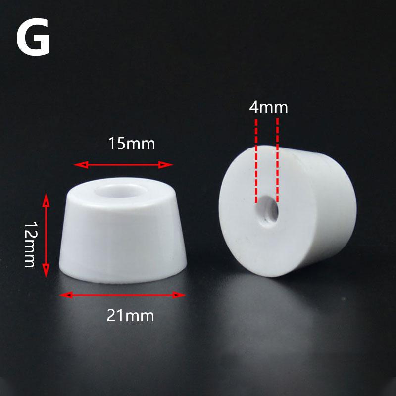 10Pcs Anti Slip Furniture Legs Feet Pads for Cabinet Bed Table White Conical Rubber Shock Pad Floor Protector Furniture Parts