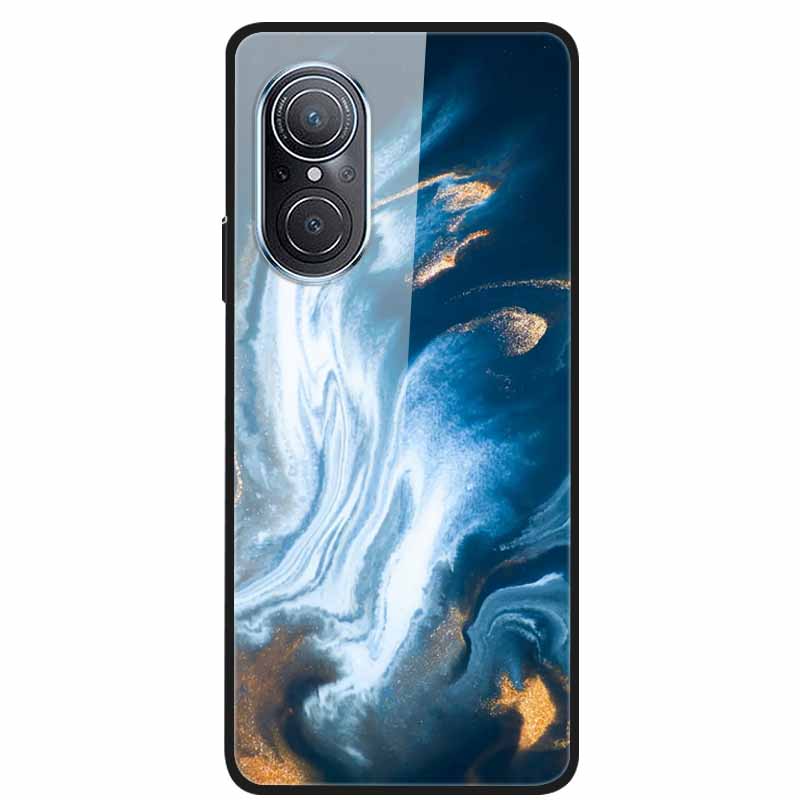 For Huawei Nova 9 10 Case Marble Tempered Glass Cover Hard Back Case For Huawei Nova9 10 SE Capa Nova10 Shockproof Funda Coque
