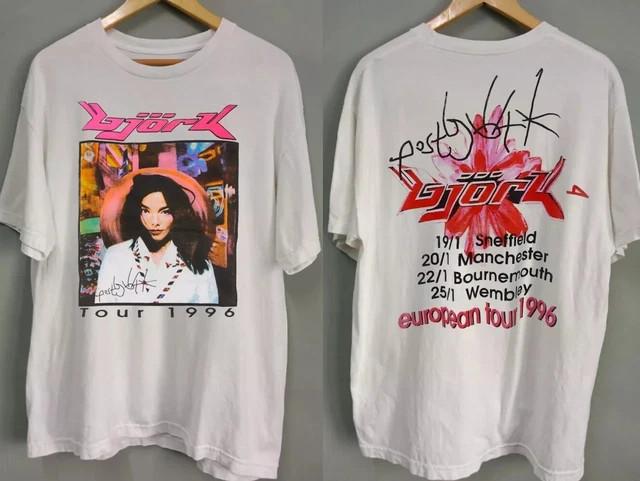 Bjork Tour 1996 White Short Sleeve 2 Side Tshirt Unisex T-Shirt XXXXL