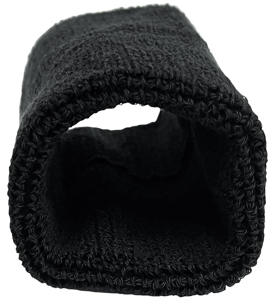 HATAS (Hata Sports Equipment Industry) Wristband Knit Pile 12cm Black