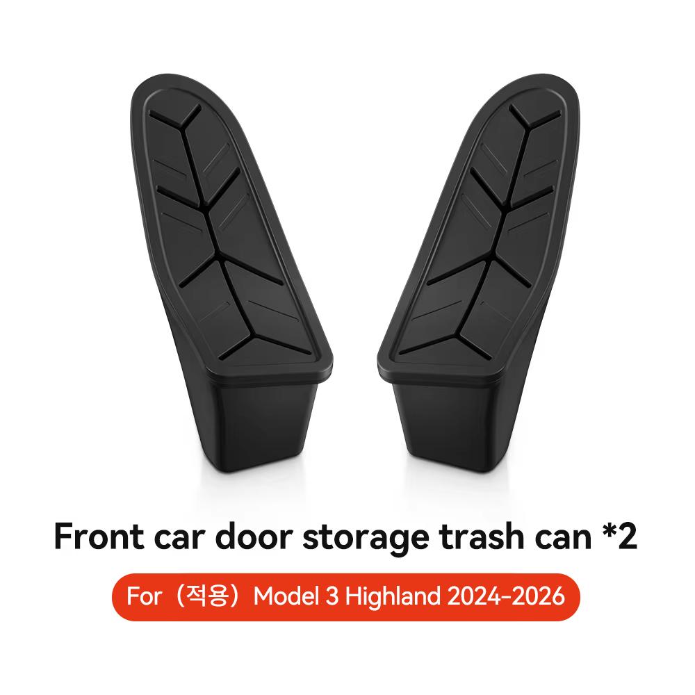 YZ Front Door Storage Trash Can for Tesla Model Y Juniper 2025 Car Door Storage Box Multi Functional Storage Box Car Accessories
