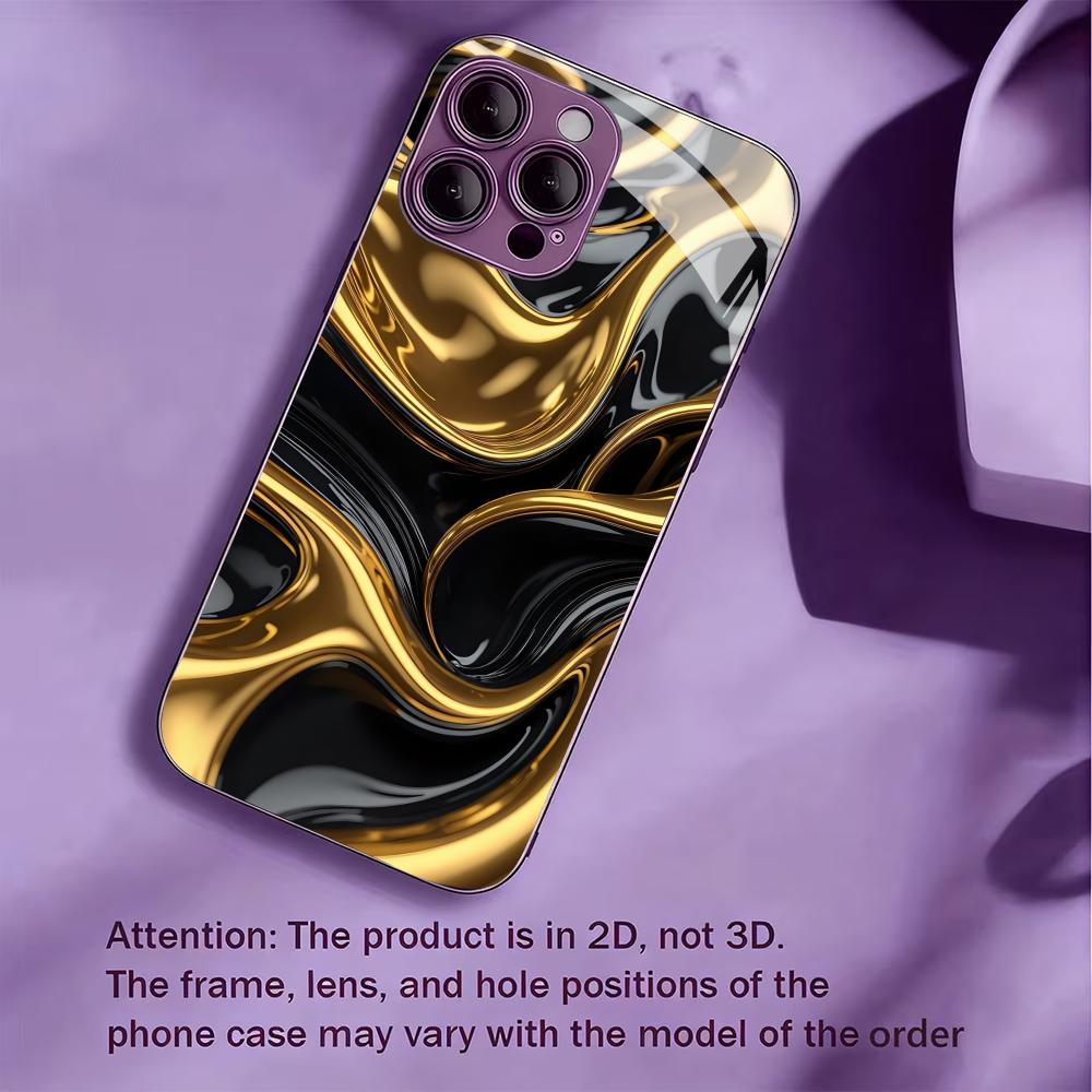 Hot Topic New Hot-selling Protective Case Phone Case Metallic Paint Glass PhoneCase for iPhone 17 16 15 14 13 12 11pm Pro Plus