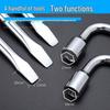 L-Type Tire Wrench for Car - Spare Tire Change & Removal, Pipe Socket Head in 17/19/21/22mm