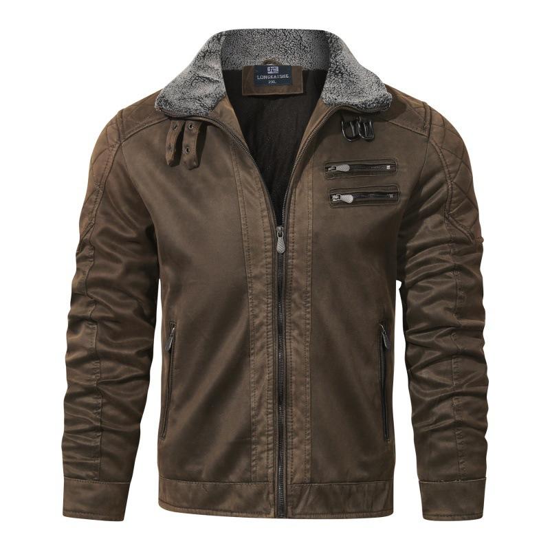 New Fleece Lapel Jacket for Men Winter Fur One Coat for Men Loose Men's Wear