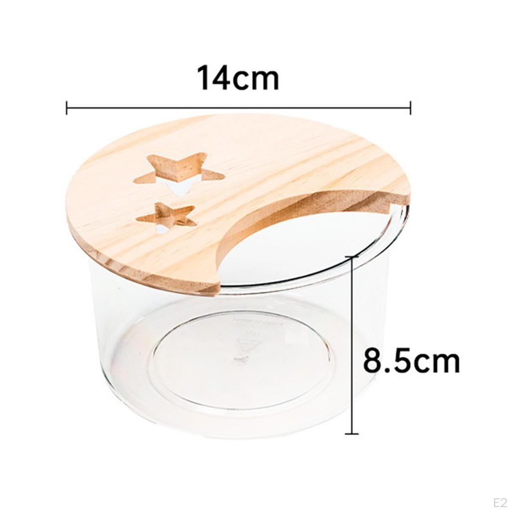 Hamster Sand Bath Box Bathtub Clear Habitat Decoration Cage Accessory Pet Toilet Digging