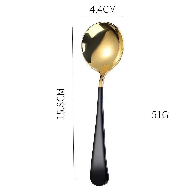 Household Kitchen Tableware Small Tools Golden Silver Stainless Steel Tableware Dessert Teaspoons Coffee Accessories Teaspoon