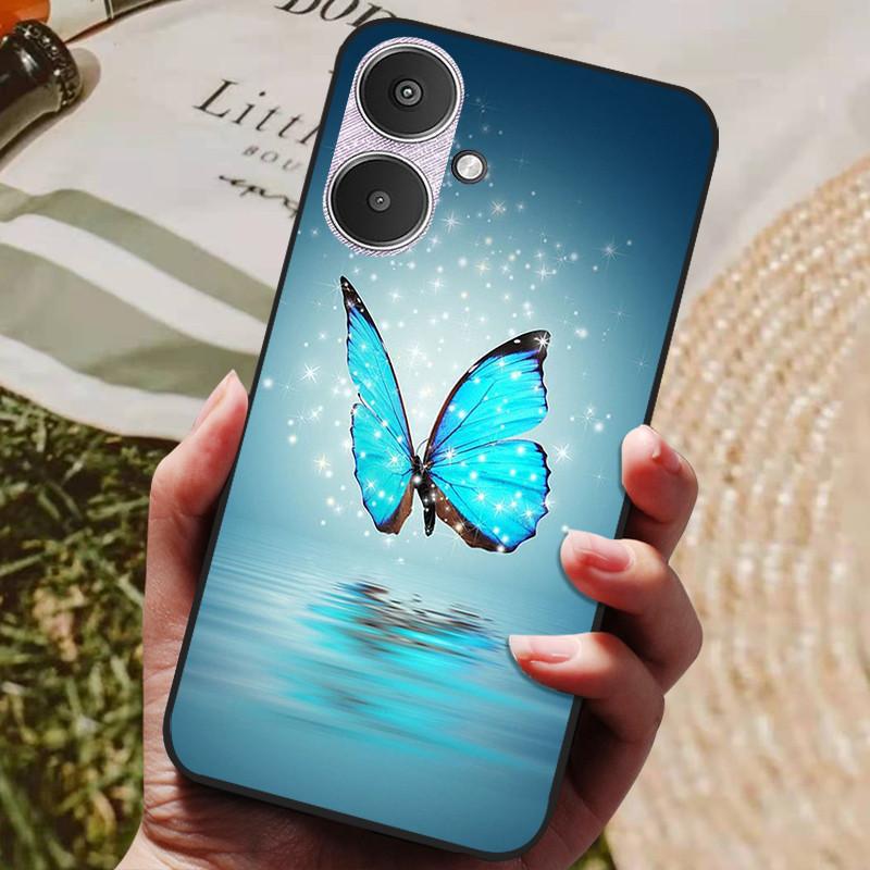 For Xiaomi Redmi 13C 5G Case Redmi13C Cool Painted Silicone TPU Soft Cover for Xiaomi Redmi 13C 5G Cases Black Protective Shells