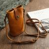 Freizeit natürliche weiche echte Rindsleder Frauen kleine Tasche vielseitige Retro einfarbig Schulter- und Umhängetaschen