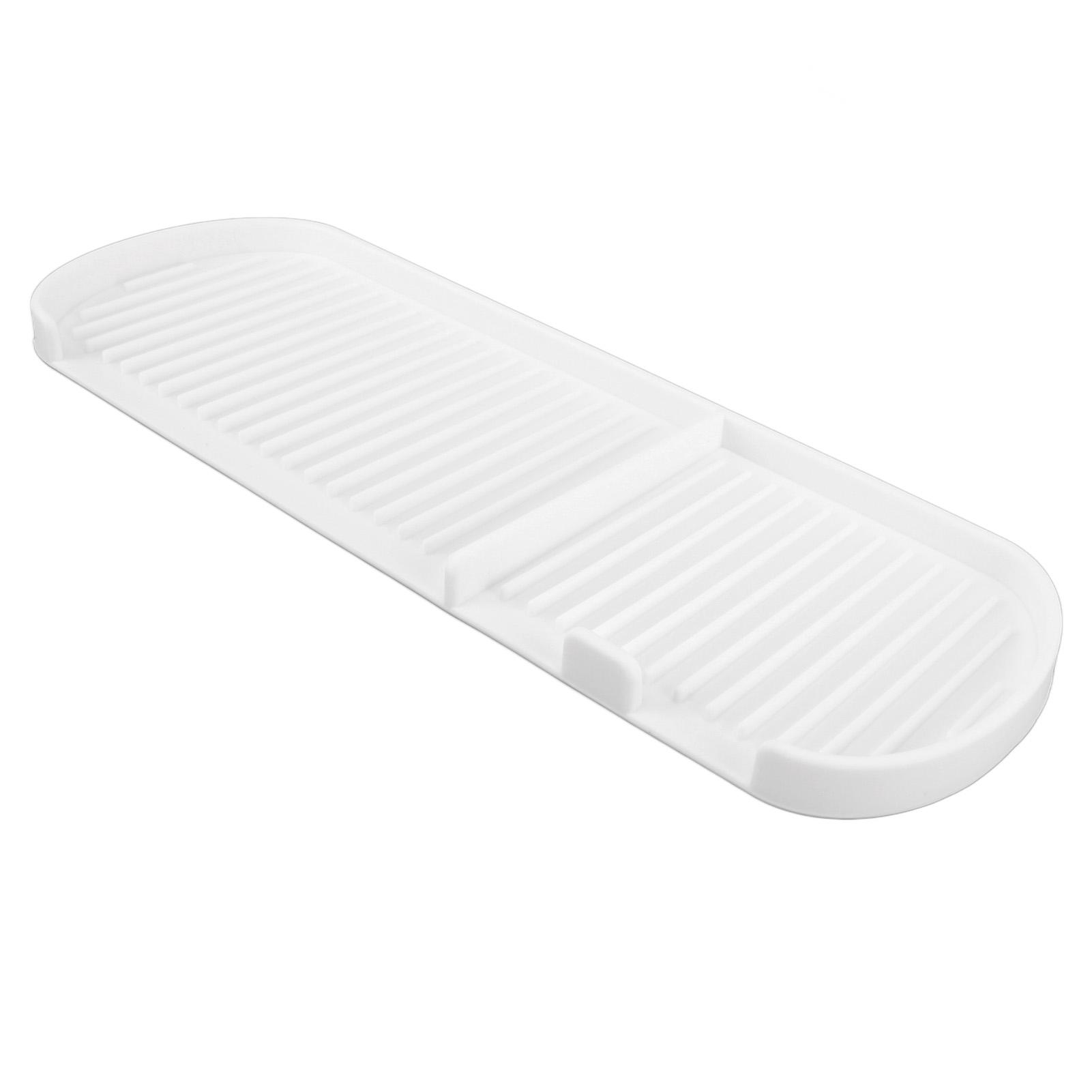 

Counter Silicone Drainage Tray Food Grade Skid Resistance Frosted Bottom Silicone Dish Drying Mat for Bathroom