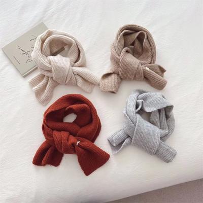 Kids Baby Scarf Girl Winter Warmer Scraf Children Wool Knit Scarves Boy Solid Warm Neck Solid Scarves Soft