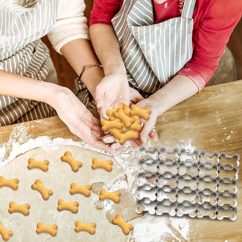 Cookie Cutter Dog Bone Shaped Stainless Steel Mold With Cleaning Brush Diy Cake Sugarcraft Pastry Biscuit Mould Kitchen Tool