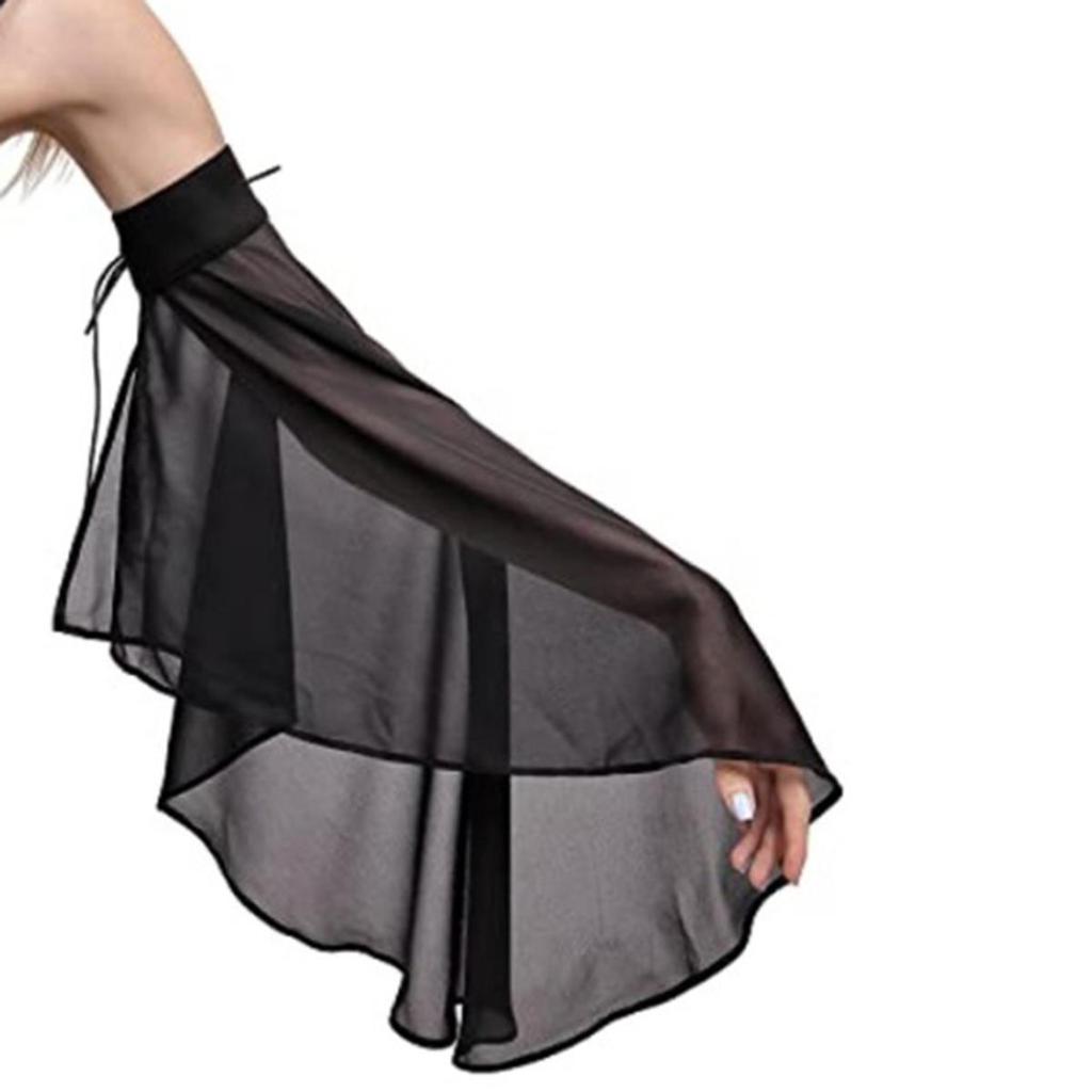 1Pair Detachable Flared Sleeves Bride Elegant Solid Color Chiffon Long Gloves Wedding Performance Dress Costume Accessories