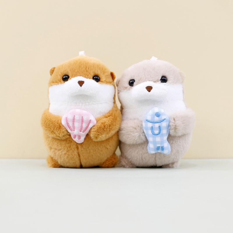 Compact Cuddly Seal Plush Key Holder Cute Sea Lion Stuffed Doll Yellow Seal