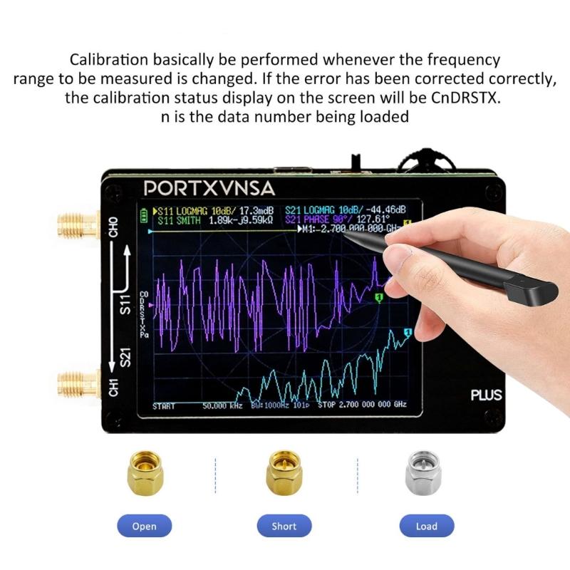 Multifunction High Resolution Handheld Vector Wide Ranging Tester 50KHz to 2700MHz Frequency Ranging with Digital Screen