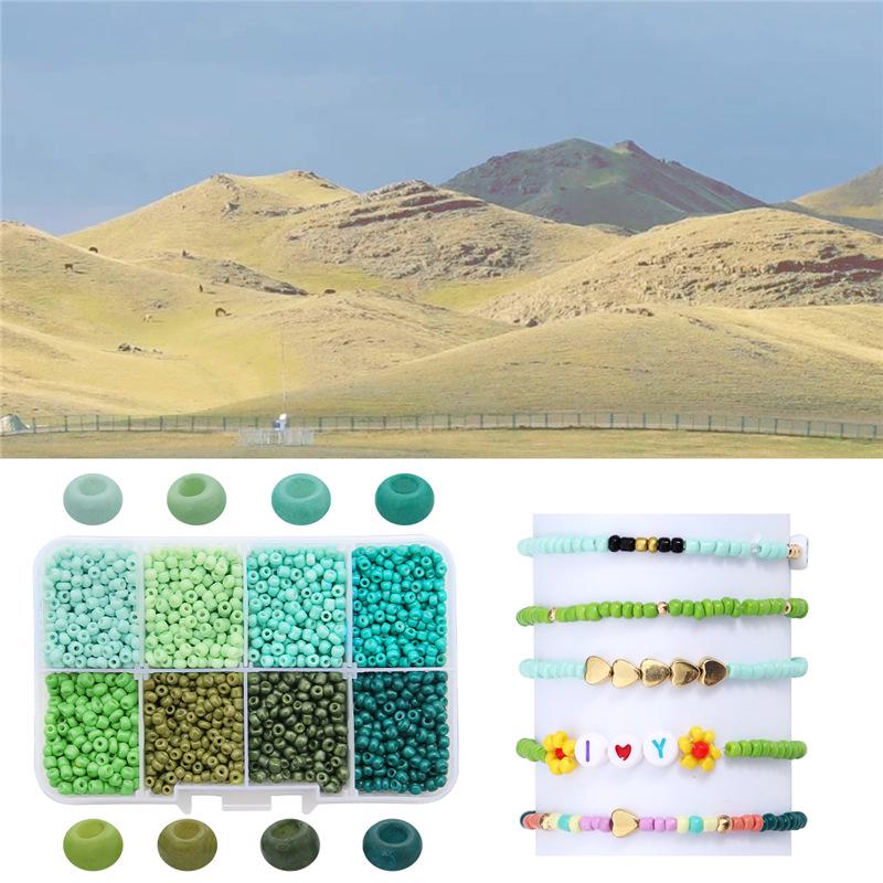 8/10/12/15 Grid Box: Seed Beads, Sequins, Imitation Pearls for DIY Necklaces & Phone Chains