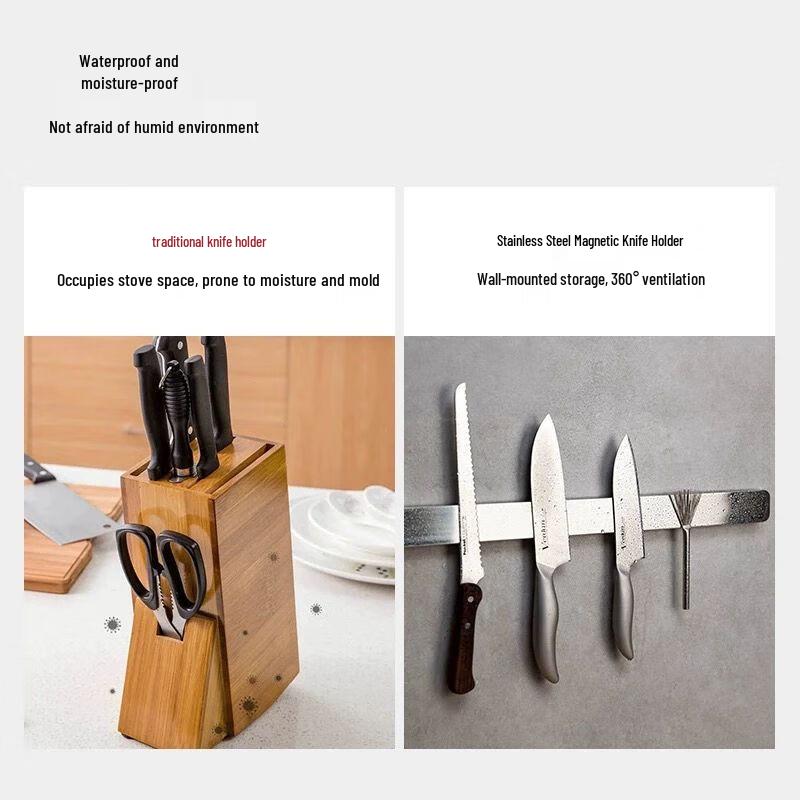 304 Stainless Steel Magnetic Wall Knife Holder