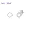 PAULBRIAL PYBE0097 (WG) Square Cubic Earrings Small