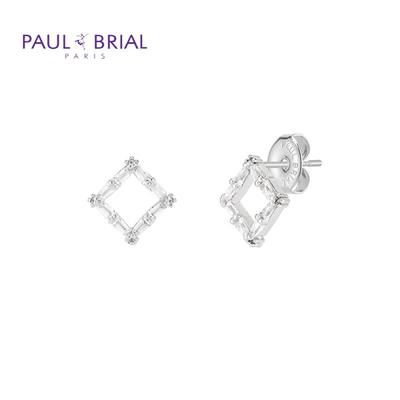 PAULBRIAL PYBE0097 (WG) Quadratische kubische Ohrringe klein