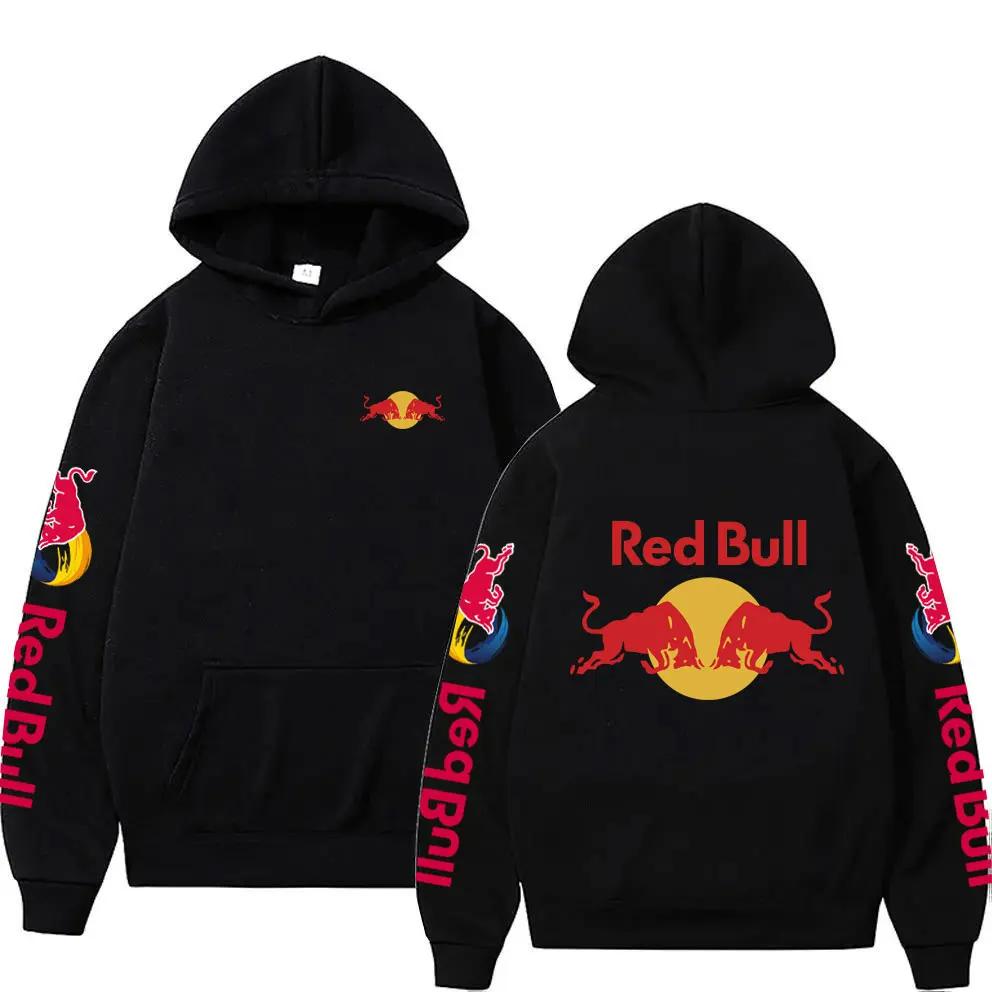 Hanorac pentru bărbați cu imprimeu logo Red Bull, primăvară-toamnă, modă nouă, casual, confortabil, călduros, larg