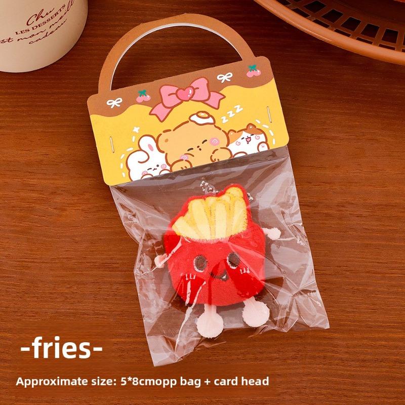 

Милые плюшевые подвески в виде еды и игрушек, мультяшное девичье сердечко, универсальные декоративные подвески, фигурки имитирующие тост и бургер, маленькие подарки French fries