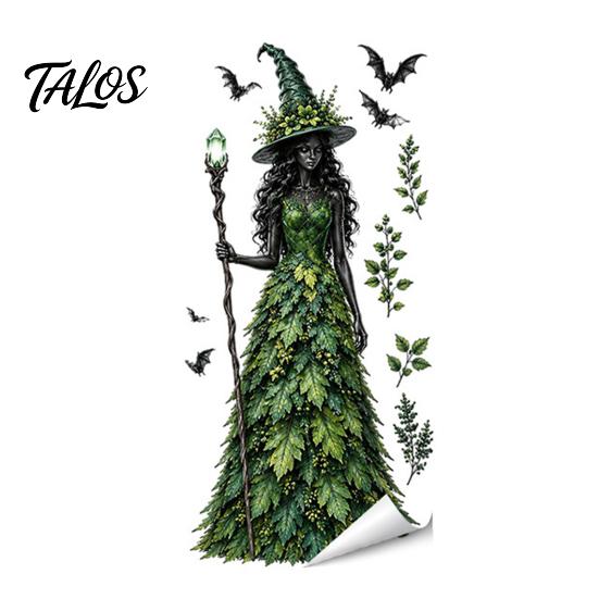 Removable Window Stickers Halloween Witch/Ghost Clings, Static Glass Stickers, Waterproof PVC Decals, Film Decorative for Home Store And Holiday Party