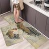 Tappeto da cucina morbido Rooster, tappeto da cucina anti-fatica, tappeti antiscivolo impermeabili, set di tappeti da corridoio, tappeto da comodino, tappeto assorbente per la cucina