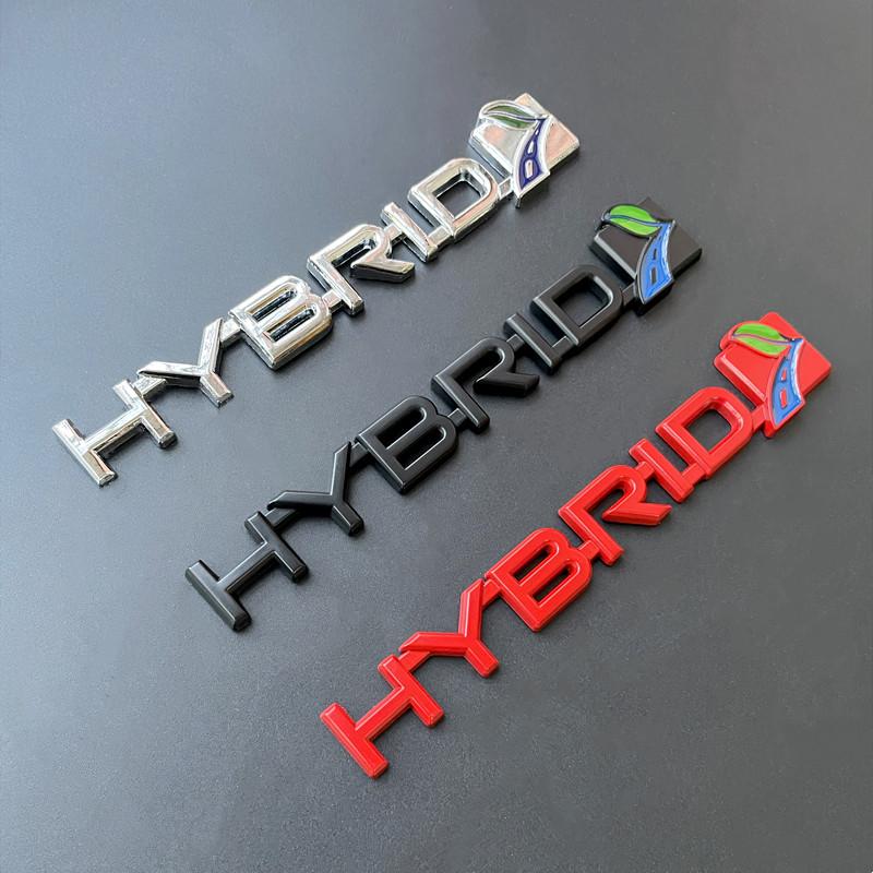 Vcfbt5 3D Metal HYBRID Logo Emblem Car Fender Badge Trunk Decal For Toyota Reiz RAV4 HYBRID Sticker Accessories
