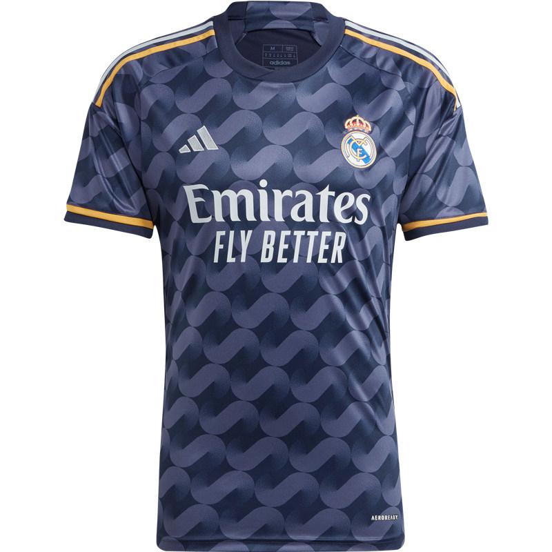 Детская футболка Adidas Real Madrid с надписью, короткий рукав, футбольная форма, темно-синий, для молодежи 140