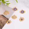 4Pcs Rhinestone Evil Eye Charms For DIY Jewelry Making Accessories Stainless Steel Gold Plated Pendant Necklace Making Supplies