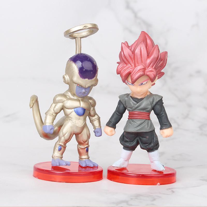 7cm Charming Dragon Ball Model Figures Super Blue Broly And Black Goku Pvc Collectible