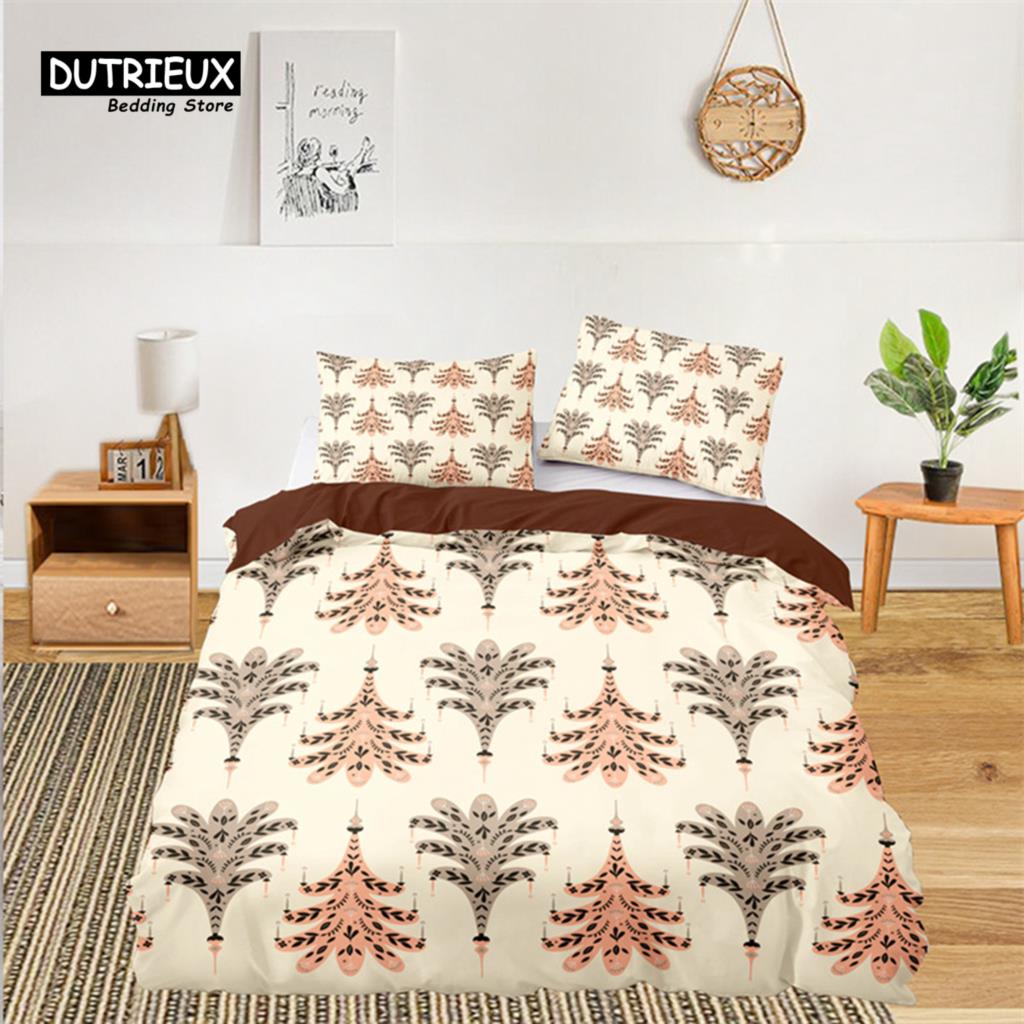 Soft Floral Bedding Set For Kids Girls Adults Leaves Flowers Branch Print Duvet Cover Set Quilt Cover Pillowcases Bedroom Decor