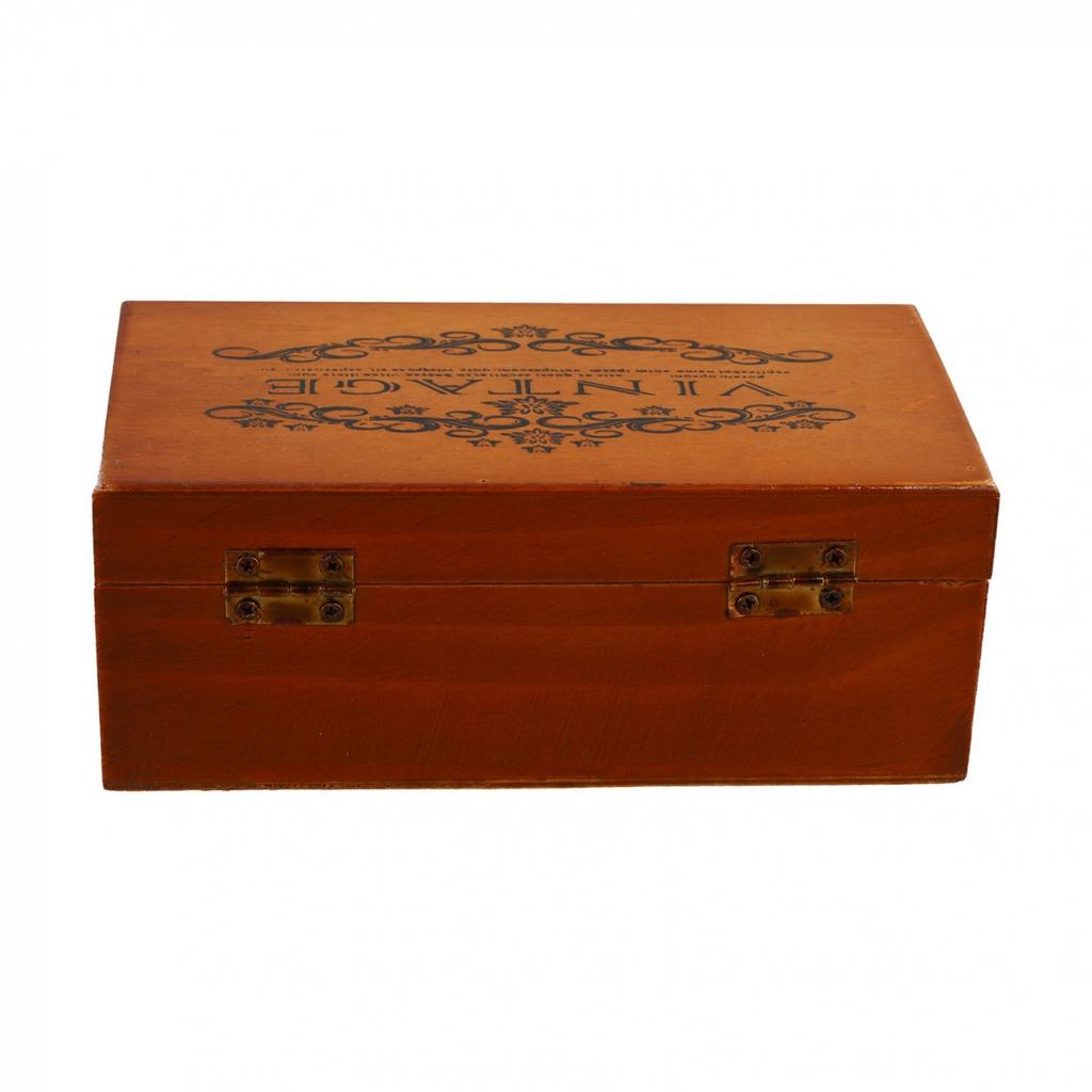 Storage Box Jewelry Sundries S/M/L Vintage Wood Color 1pc