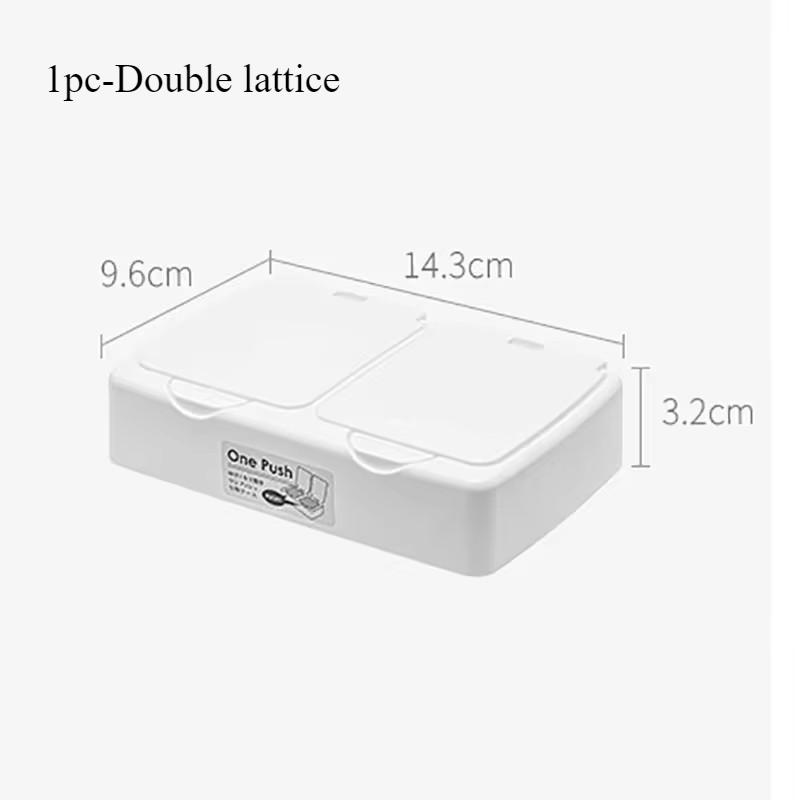 Storage Box Organizer Desktop Storage Box Mini Pop-up Cotton Swab with Lid Cosmetic Cotton Plastic Dustproof