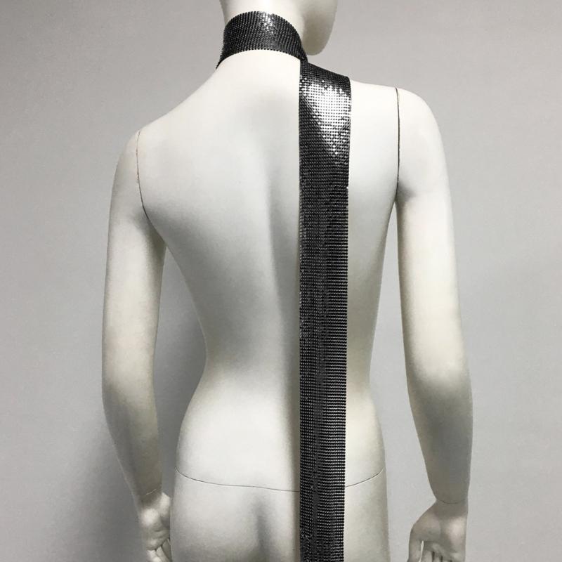 Metal Long Chocker Full Sequins Flickering Nightclub Lady Bridal Wear