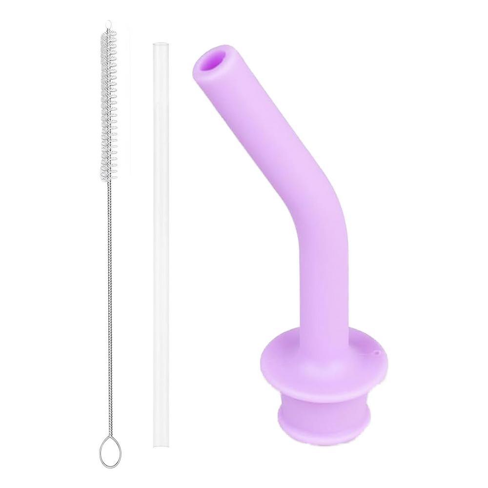 

Соломинка большого диаметра Силиконовый наконечник для соломинки для Stanley 20/28/32/40 унций для аксессуаров для стакана Stanley фиолетовый