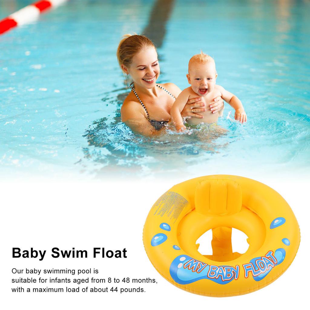 Baby Pool Swim Training Seat Float Inflatable with Safety Seat Double Air Chamber for Baby Toddlers Infant