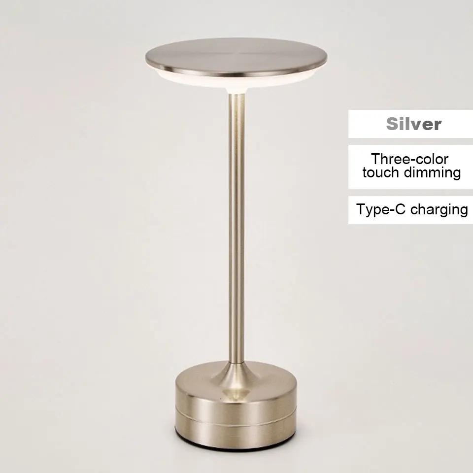 Wireless LED Table Lamp Touch Sensor Desktop Night Light USB Rechargeabl Portable Bedroom Night Light Reading Lamps Decor Light