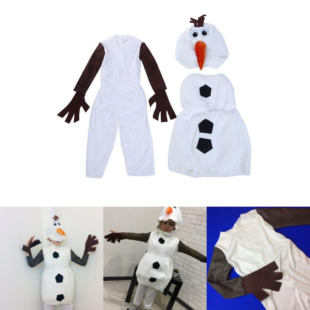 Enchanting Frozen Snowman Olaf Cosplay Costume For Kids Halloween Fancy Dress Up