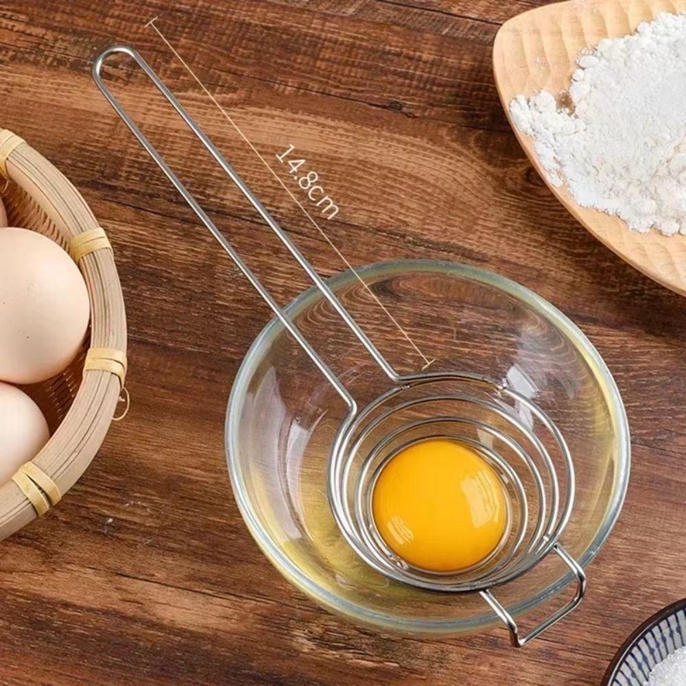 Kitchen Gadgets Egg Divider Stainless Steel Egg Filter Durable Egg Yolk Separator