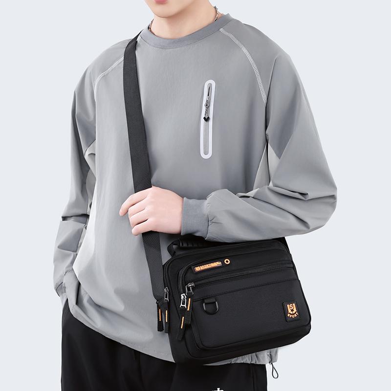 Multi-Pocket Oxford Messenger Bag for Men – Roomy Crossbody Shoulder Pack for Office Travel & Everyday Carry