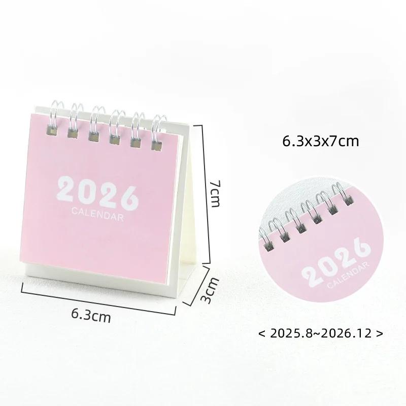 2026 Mini Simplu Mic Calendar de Birou de Buzunar Portabil Zilnic Memo Calendar Planificator Decor de Birou Papetărie de Birou