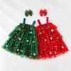 Toddler Baby Girl Christmas Dress Star Sequin Layered Tutu Tulle Dress Girls Cake Smash Xmas Tree Dresses