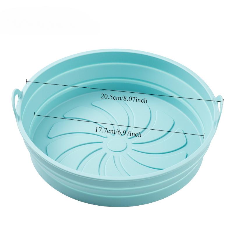 Round Collapsible Baking Sheet Air Fryer Silicone Pot Thick Reusable Silicone Square Air Fryer Liner Baking Tray Baking Utensils