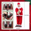 70" Inch Christmas Life Size Animated Rock Singing and Dancing Santa Claus Collapsible Decoration Collection for Hotel Doorway