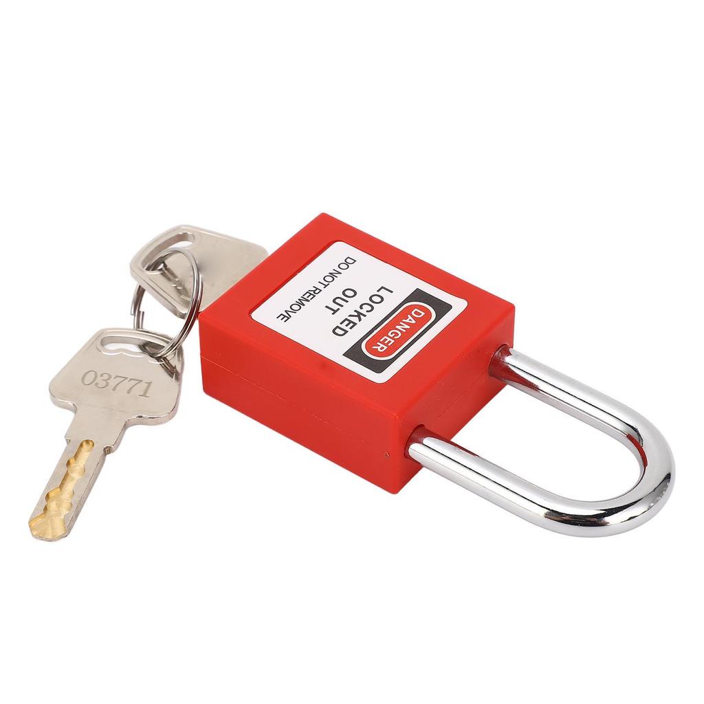 38mm Säkerhetshänglås Fast Kropp Rostfritt Stål Lockout Tagout Lås med 2 Nycklar för Industri