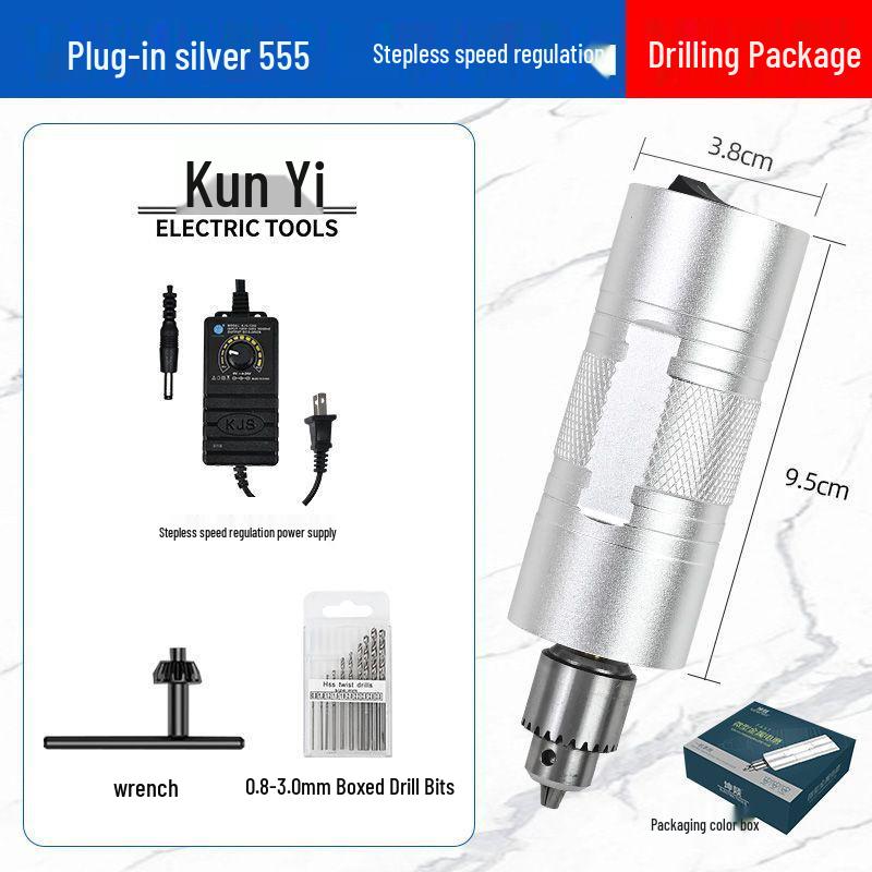 High-Power Variable Speed Knurled Electric Handheld Grinder & Drill