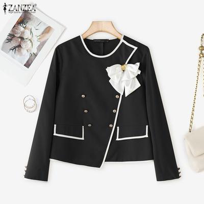 Women Casual Round Neck Loose Long Sleeve Blosue